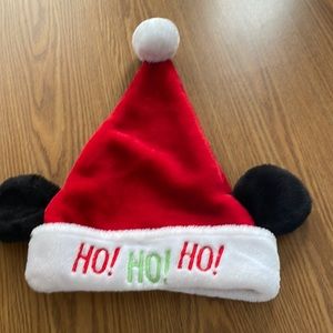 Mickey Mouse ho ho ho Christmas hat. 11.5” W x 15.5” tall.